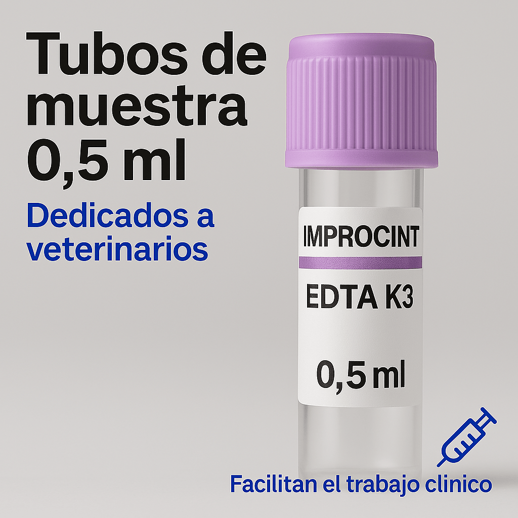 FASMED.CL Tubo de recolección de sangre Tubo de Sangre EDTA K3 0,5 ml Tapa Lila – Hematología | Pack Médico Estéril