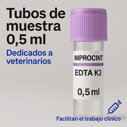FASMED.CL Tubo de recolección de sangre Tubo de Sangre EDTA K3 0,5 ml Tapa Lila – Hematología | Pack Médico Estéril