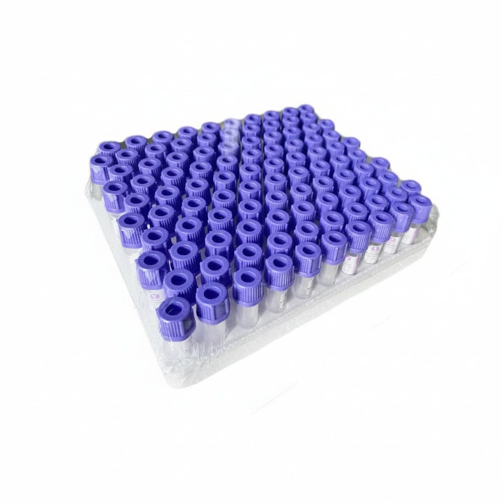 FASMED.CL Tubos de Ensayo Tubos Tapa Lila EDTA K2 0,5 ml Recolección de Sangre Pack 100 Unidades – GlobalVac