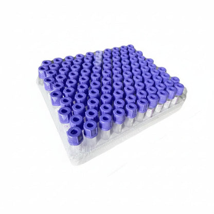 FASMED.CL Tubos de Ensayo Tubos Tapa Lila EDTA K2 0,5 ml Recolección de Sangre Pack 100 Unidades – GlobalVac