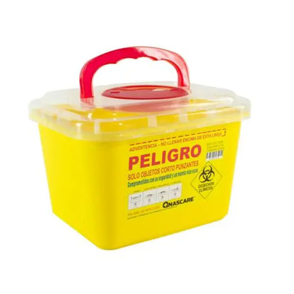FASMED Contenedor RPBI Unidad Caja Desechos Cortopunzantes Amarilla 5 L – FASMED.cl