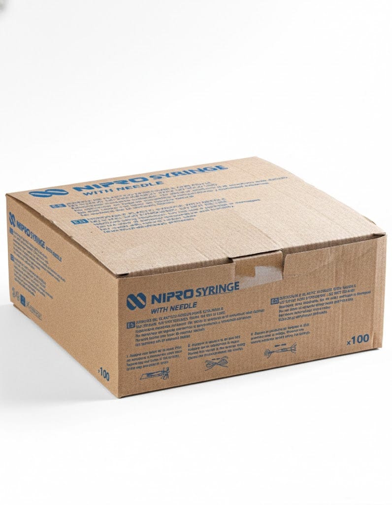 NIPRO Jeringa Caja 100 unid Jeringa Luer Lock 3ml 23G x1" x100 Nipro | Insumo Médico