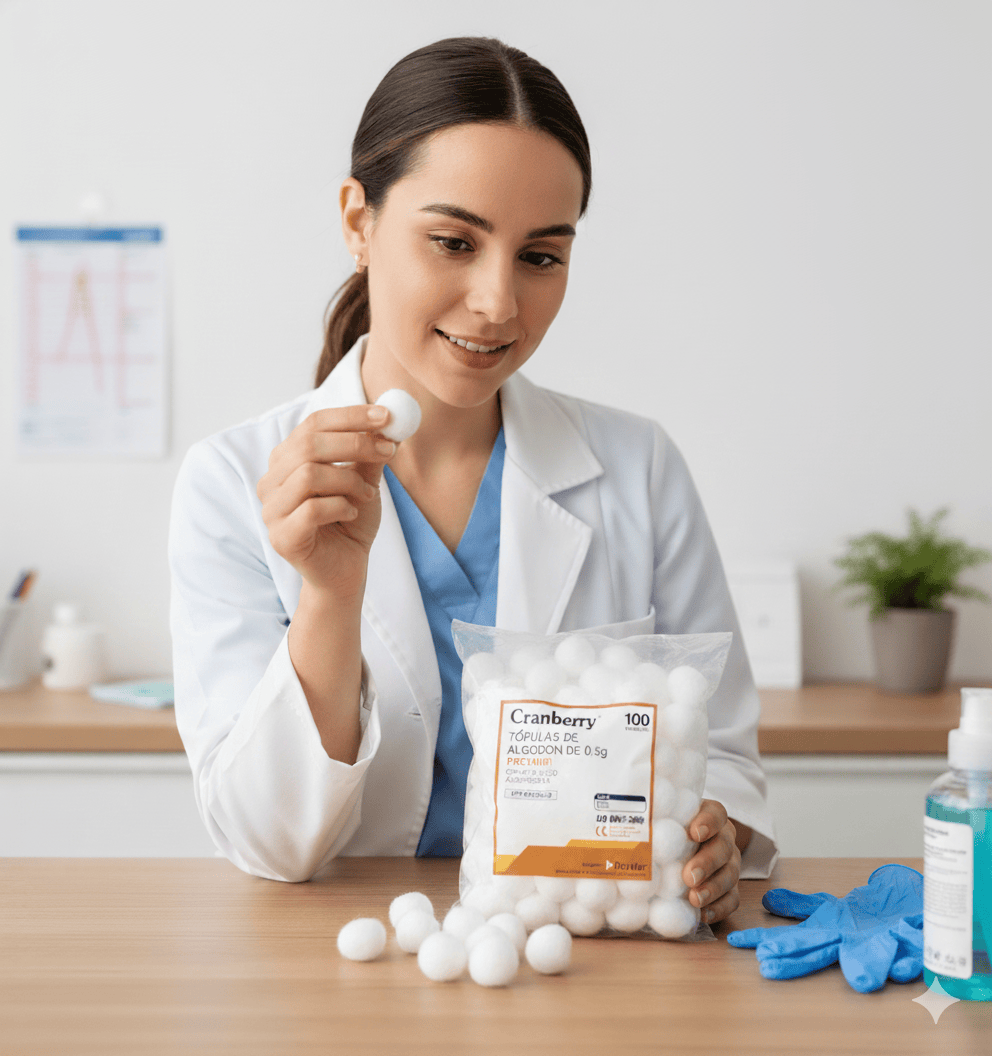 REUTTER torulas de algodon Tórulas de Algodón  0,5 g / 1 g / 3,5 g – Bolsa 100 Unidades Absorbentes