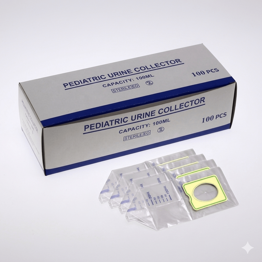 sv Recolecto orina pediatrico Caja 100 unid Recolector Orina Pediátrico 100ml x100 | Estéril Adhesivo