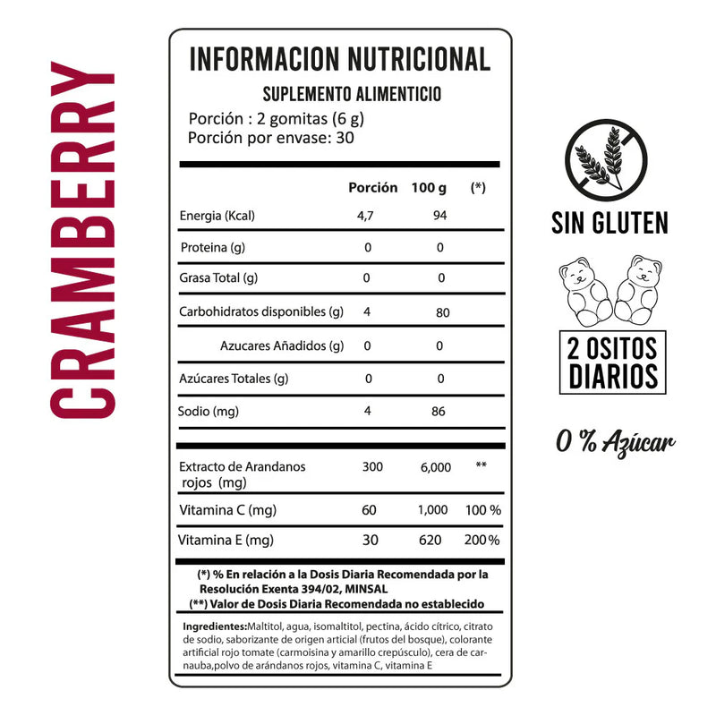 Vitamina C + Vitamina E 60 Gomitas  Sabor Frutos del Bosque – FASMED.cl