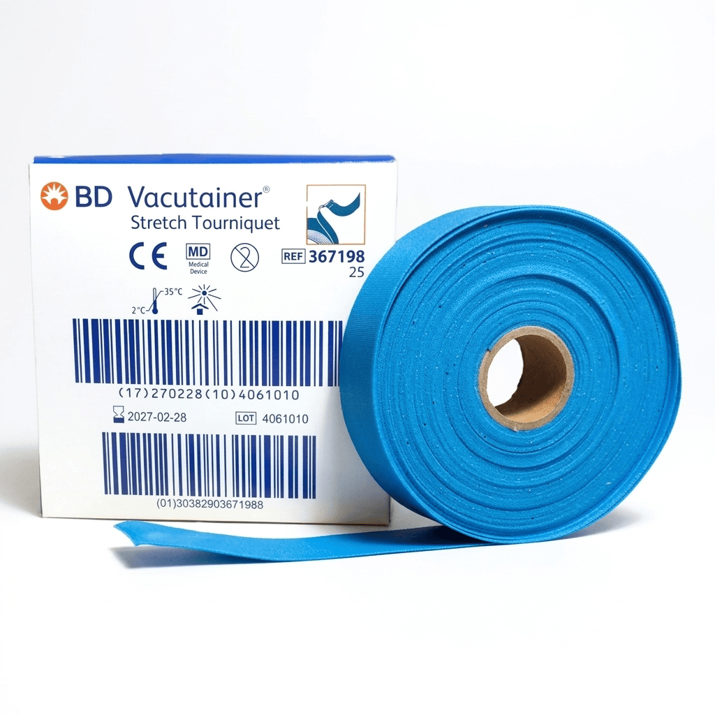 vacuette ligadura azul Torniquete BD Vacutainer Stretch Sin Látex para Extracción de Sangre – Caja 25 Unidades