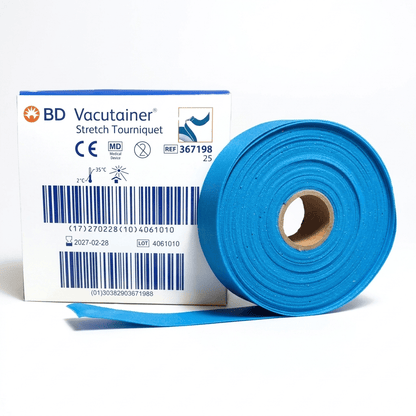 vacuette ligadura azul Torniquete BD Vacutainer Stretch Sin Látex para Extracción de Sangre – Caja 25 Unidades