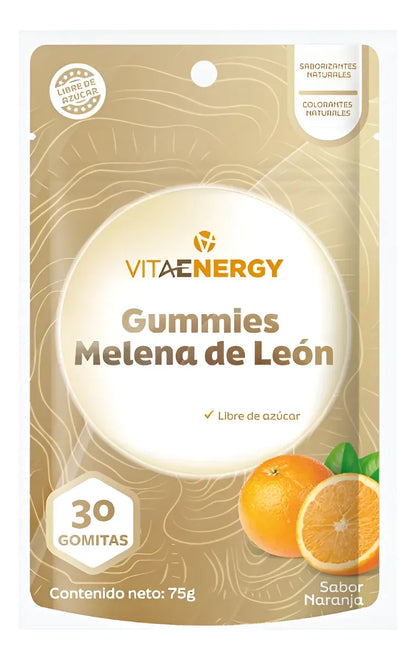 VitaEnergy Suplemento Bolsa 30 gomitas Gummies Melena de León 30 Unidades Sabor Naranja  VitaEnergy – FASMED.cl